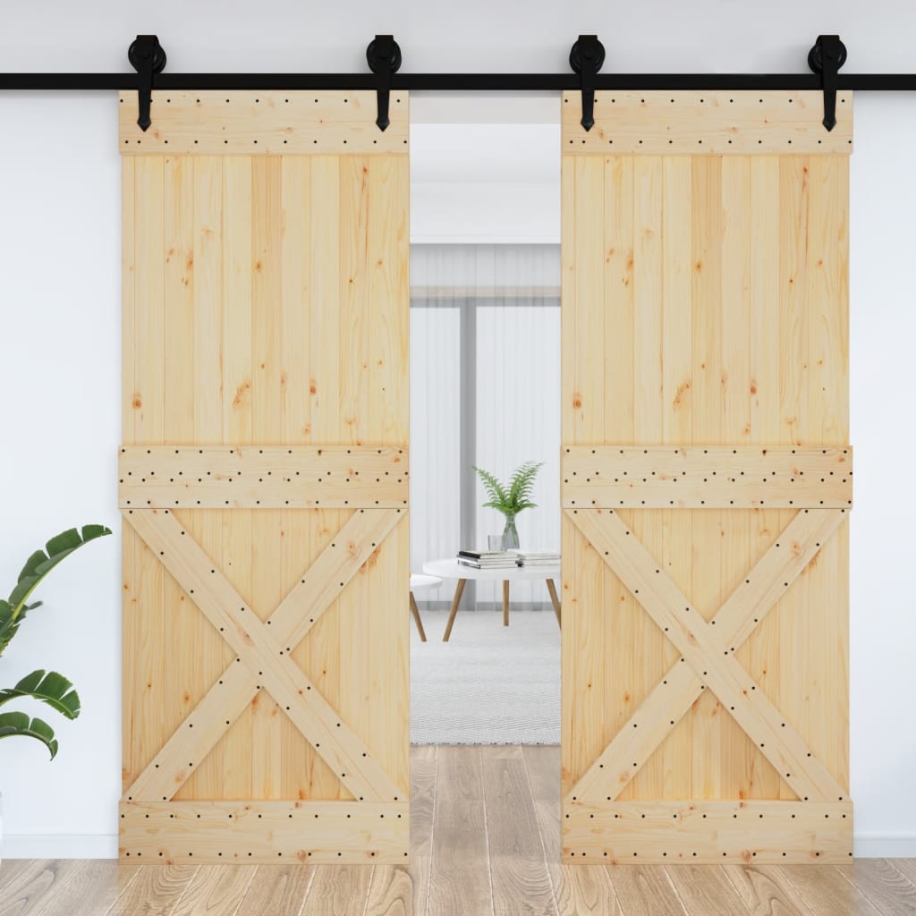 Vidaxl Door Narvik 85x210 cm Solid fyrretræ