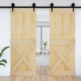 Vidaxl Door Narvik 85x210 cm Solid fyrretræ