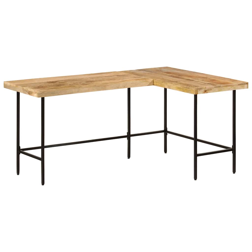 Vidaxl bureau 165x110x77 cm massief mangohout en ijzer