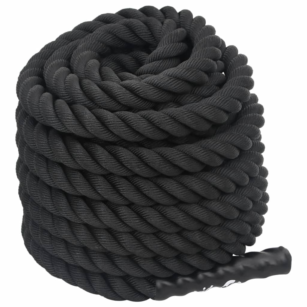 VidaXL battle rope sort 12 m 9 kg polyester