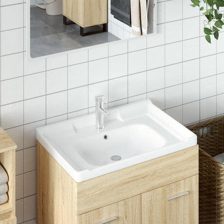 Vidaxx rektangulær vaskebasin 71x48x23 cm keramisk hvid