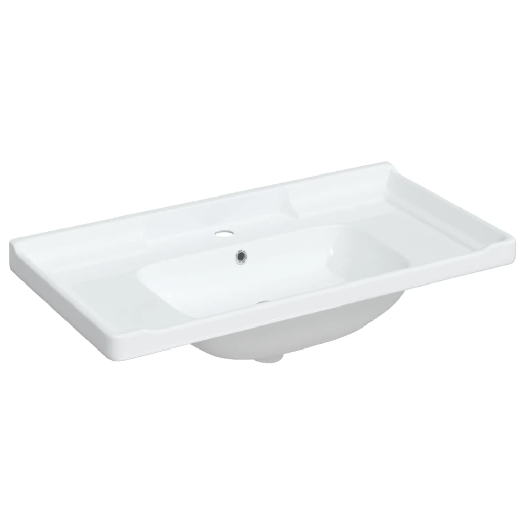 Vidaxx rektangulær vaskbasin 91.5x48x23 cm keramisk hvid
