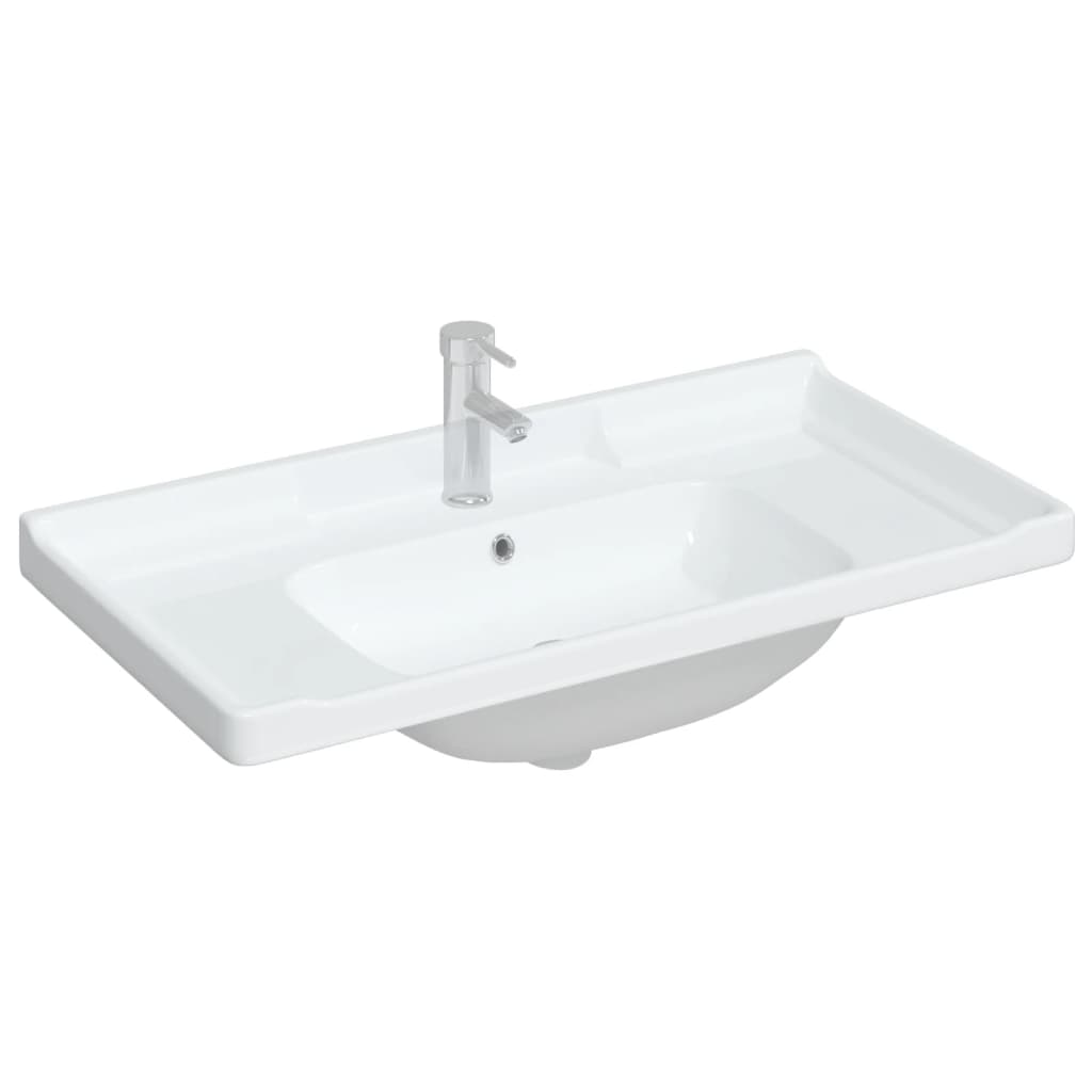 Vidaxx rektangulær vaskbasin 91.5x48x23 cm keramisk hvid