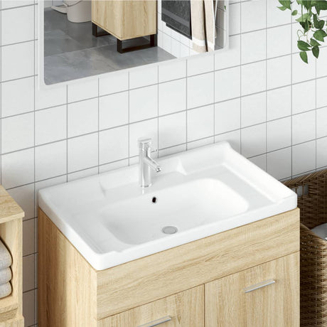 Vidaxx rektangulær vaskbasin 91.5x48x23 cm keramisk hvid
