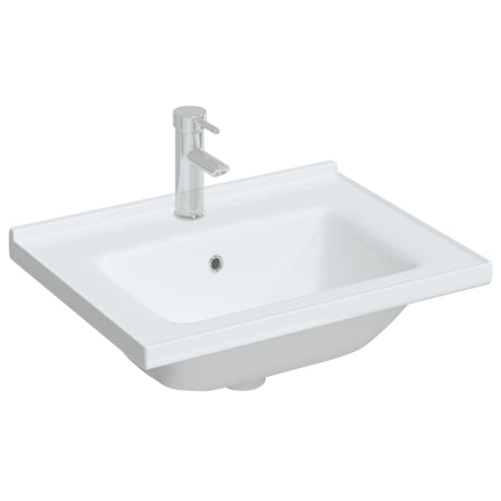 Vidaxx rektangulær vaskbasin 61x48x19,5 cm keramisk hvid