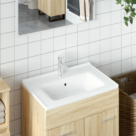 Vidaxx rektangulær vaskbasin 61x48x19,5 cm keramisk hvid