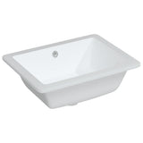 Vidaxx rektangulær vaskbasin 46.5x35x18 cm keramisk hvid