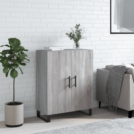 Vidaxl dressoir 69,5x34x90 cm bewerkt hout grijs sonoma eikenkleurig