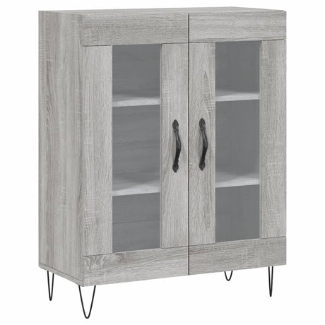 Vidaxl dressoir 69,5x34x90 cm bewerkt hout grijs sonoma eikenkleurig