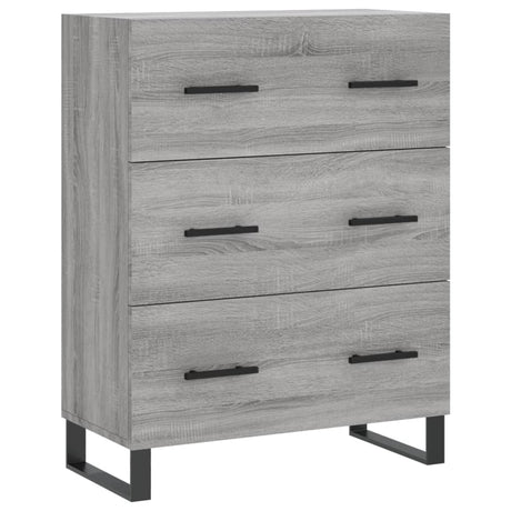Vidaxl dressoir 69,5x34x90 cm bewerkt hout grijs sonoma eikenkleurig