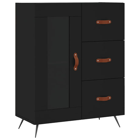 Vidaxl dressoir 69,5x34x90 cm bewerkt hout zwart