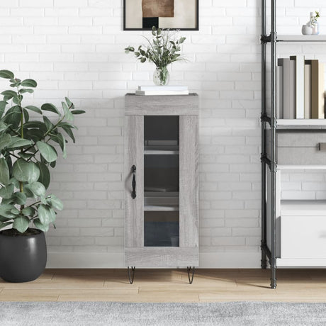 Vidaxl dressoir 34,5x34x90 cm bewerkt hout grijs sonoma eikenkleurig