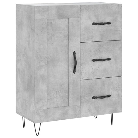 Vidaxl dressoir 69,5x34x90 cm bewerkt hout betongrijs