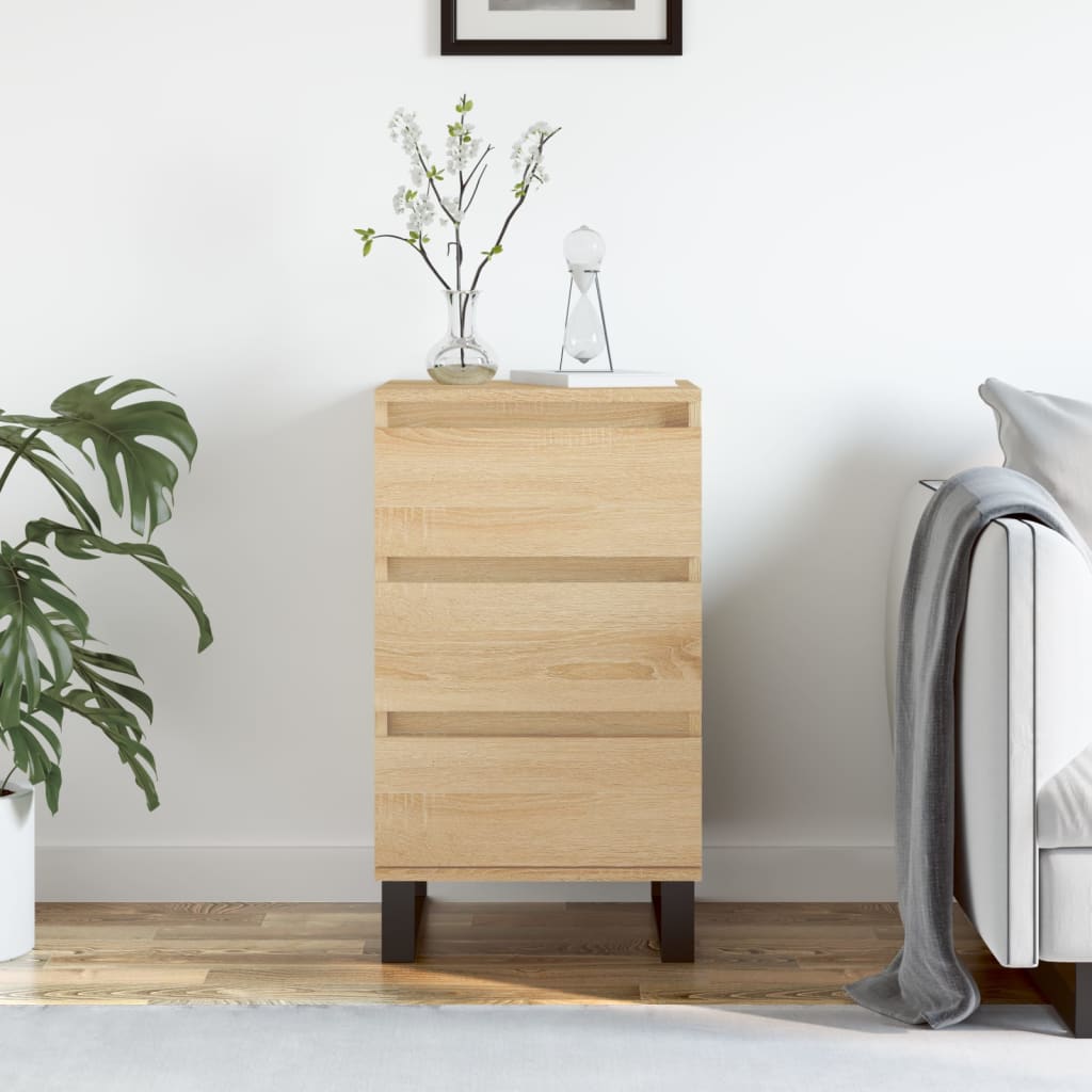 Vidaxl dressoir 40x35x70 cm bewerkt hout sonoma eikenkleurig