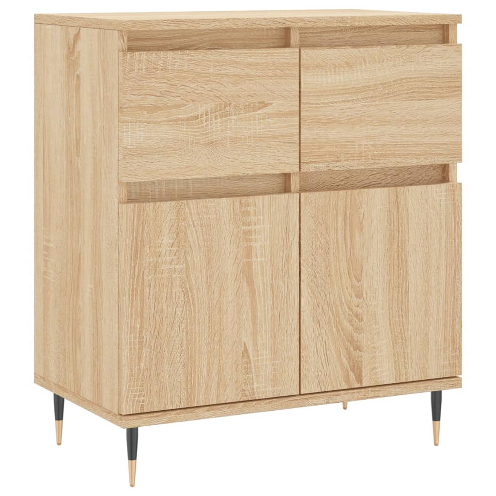 Vidaxl dressoir 60x35x70 cm bewerkt hout sonoma eikenkleurig