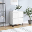Vidaxl dressoir 60x35x70 cm bewerkt hout hoogglans wit