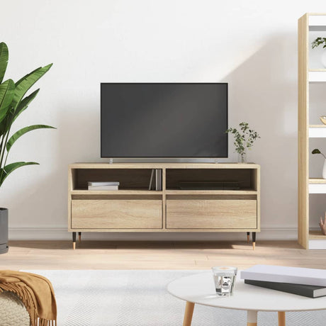 Vidaxl tv-meubel 100x34,5x44,5 cm bewerkt hout sonoma eikenkleurig