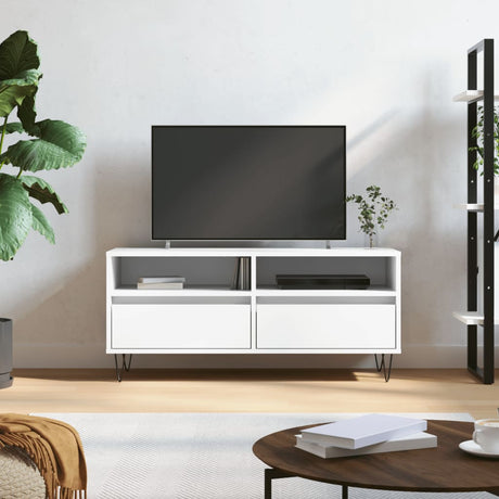 Vidaxl tv-meubel 100x34,5x44,5 cm bewerkt hout wit