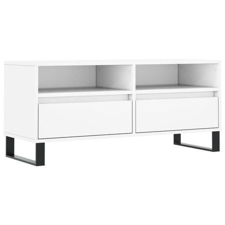 Vidaxl tv-meubel 100x34,5x44,5 cm bewerkt hout wit