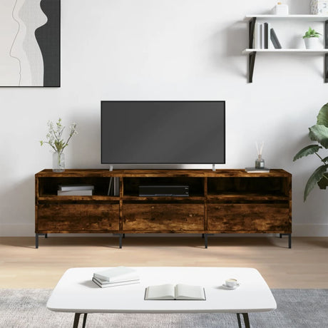 Vidaxl tv-meubel 150x30x44,5 cm bewerkt hout gerookt eikenkleurig