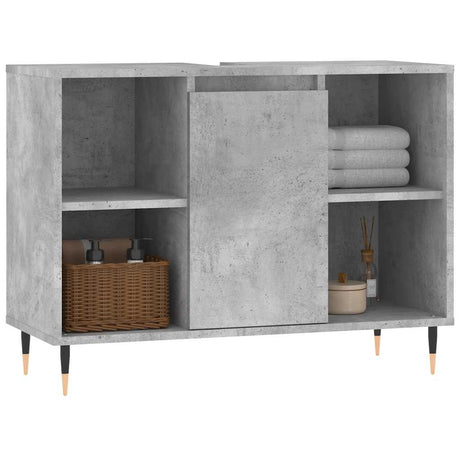 Vidaxl badkamerkast 80x33x60 cm bewerkt hout betongrijs