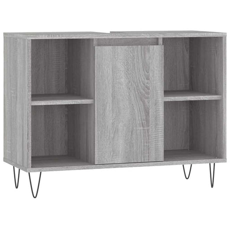 Vidaxl badkamerkast 80x33x60 cm bewerkt hout grijs sonoma eikenkleurig