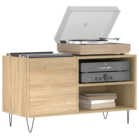Vidaxl platenkast 85x38x48 cm bewerkt hout sonoma eikenkleurig