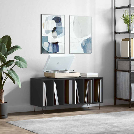 Vidaxl platenkast 100x38x48 cm bewerkt hout zwart