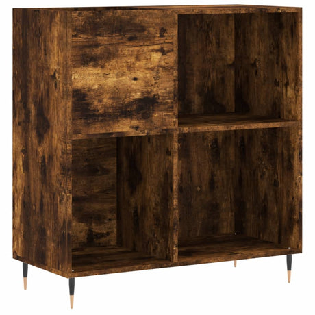 Vidaxl platenkast 84,5x38x89 cm bewerkt hout gerookt eikenkleurig