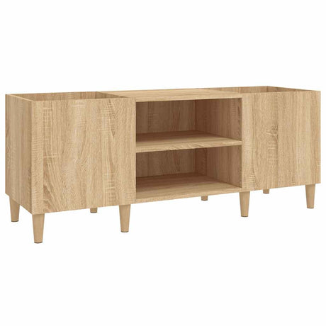 Vidaxl platenkast sonoma eiken 121x38x48 cm bewerkt hout