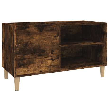 Vidaxl platenkast 84,5x38x48 cm bewerkt hout gerookt eikenkleurig