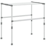 Vidaxl droogrek 83x(50-55)x(40-85) cm aluminium