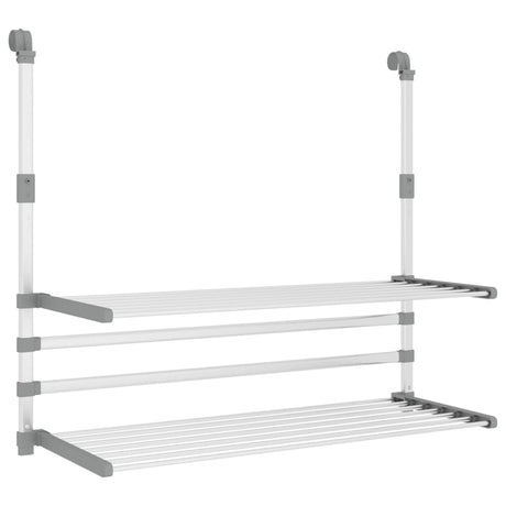 Vidaxl tørringsstativ til balkon 89x25x (60-95) cm aluminium
