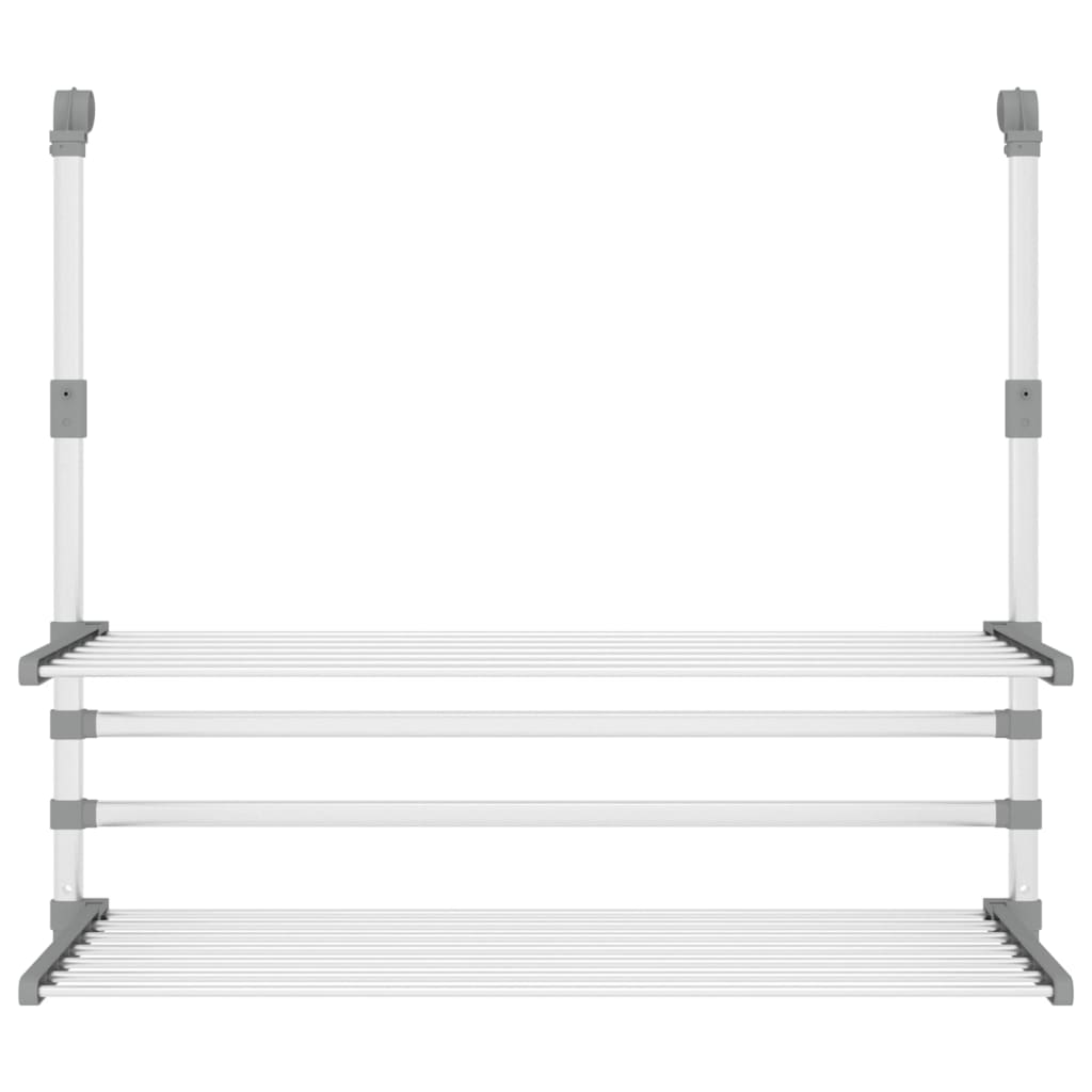 Vidaxl tørringsstativ til balkon 89x25x (60-95) cm aluminium