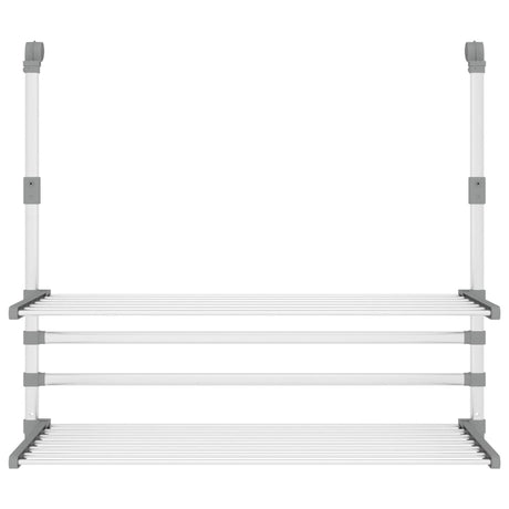Vidaxl tørringsstativ til balkon 89x25x (60-95) cm aluminium