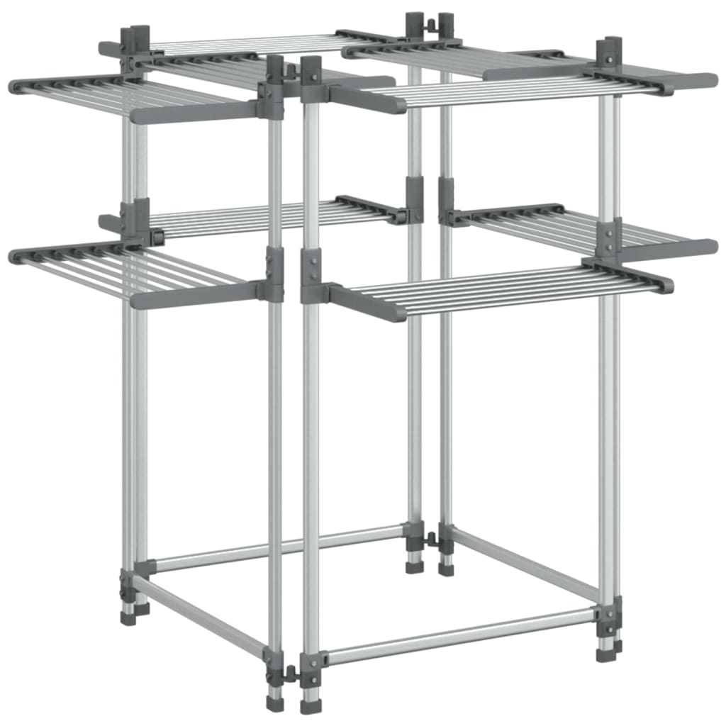 VidaXL vasketøjstativ 107x107x120 cm aluminium