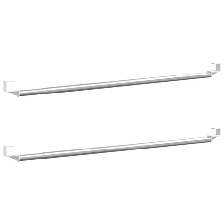 Vidaxx Curtain Rails 2 stk 40-60 cm aluminium hvid og sølv