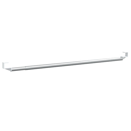 Vidaxx Curtain Rails 2 stk 40-60 cm aluminium hvid og sølv