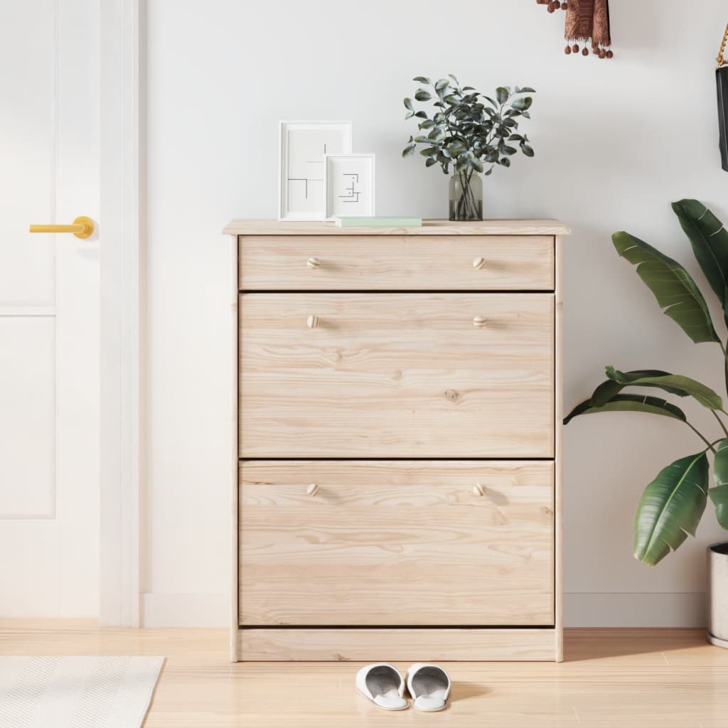 VIDAXX SHOE CABINET ALTA 77X35X96 CM SOLID PINE WOOD