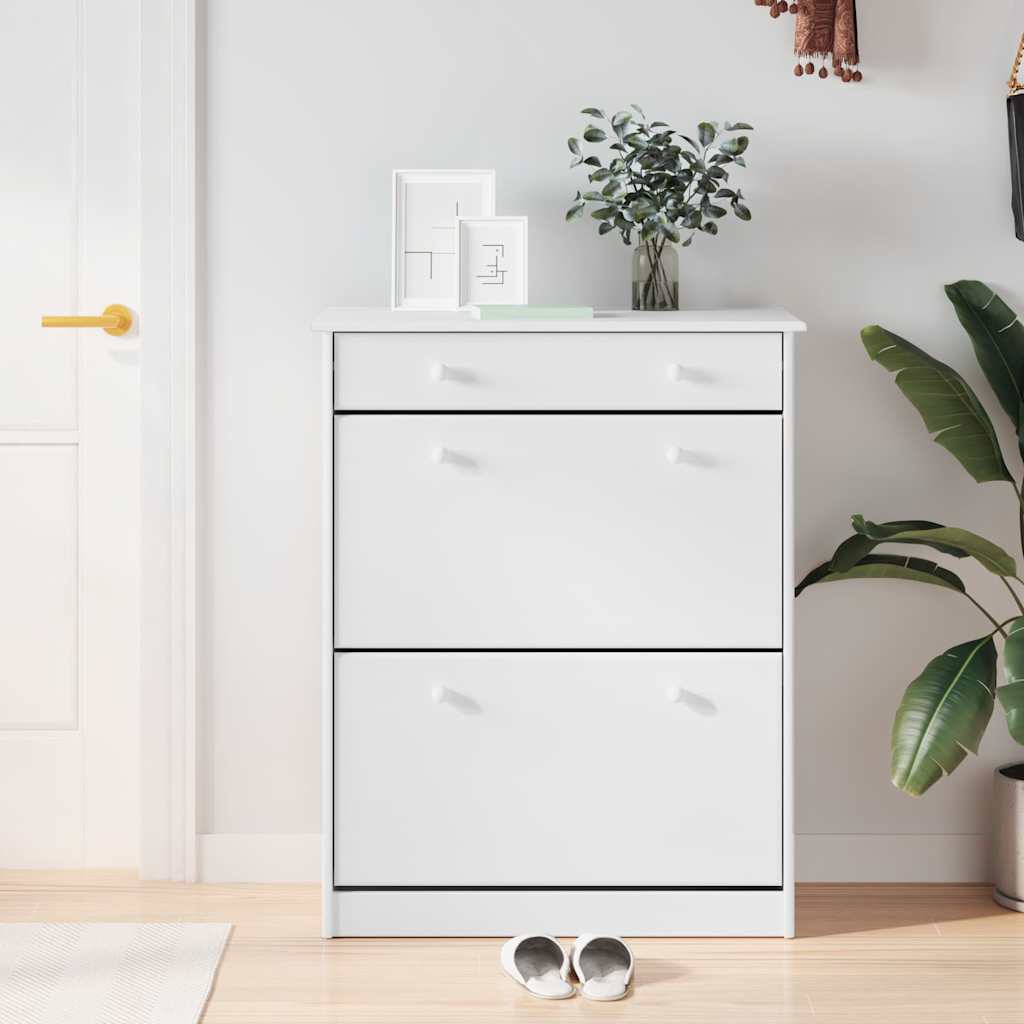 Vidaxx sko kabinet alta 77x35x96 cm solid fyrretræ hvid