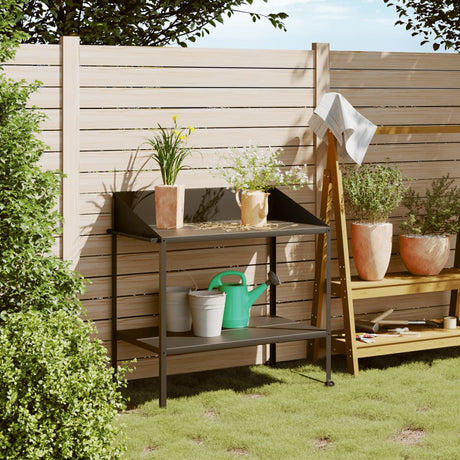 Vidaxxl Plant Stand 100x54.5x100 cm galvaniseret stål Antracitfarve