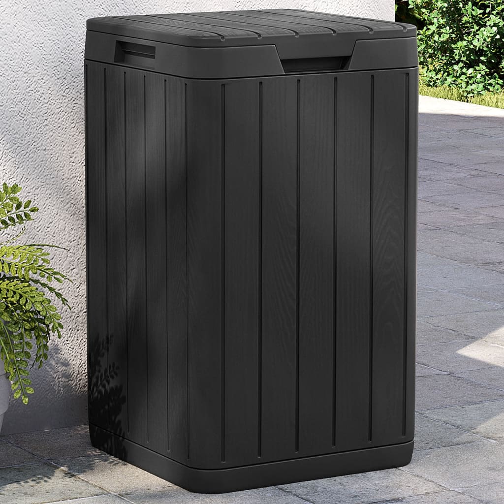 Vidaxl Garden Waste Bin 38x38x65 cm Polypropen Anthracite -farvet