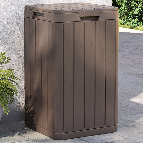 Vidaxl Garden Waste Bin 38x38x65 cm polypropenbrun