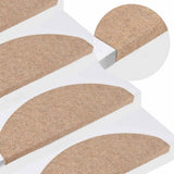 Vidaxl Stair Mats Selvklæbende 10 stk 65x22,5x3,5 cm beige