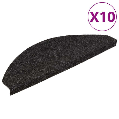 Vidaxl Stair Mats Self -fast 10 stk. 65x22,5x3,5 cm Anthracite -farvet