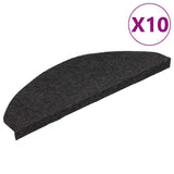 Vidaxl Stair Mats Self -fast 10 ST 65x22,5x3,5 cm sort