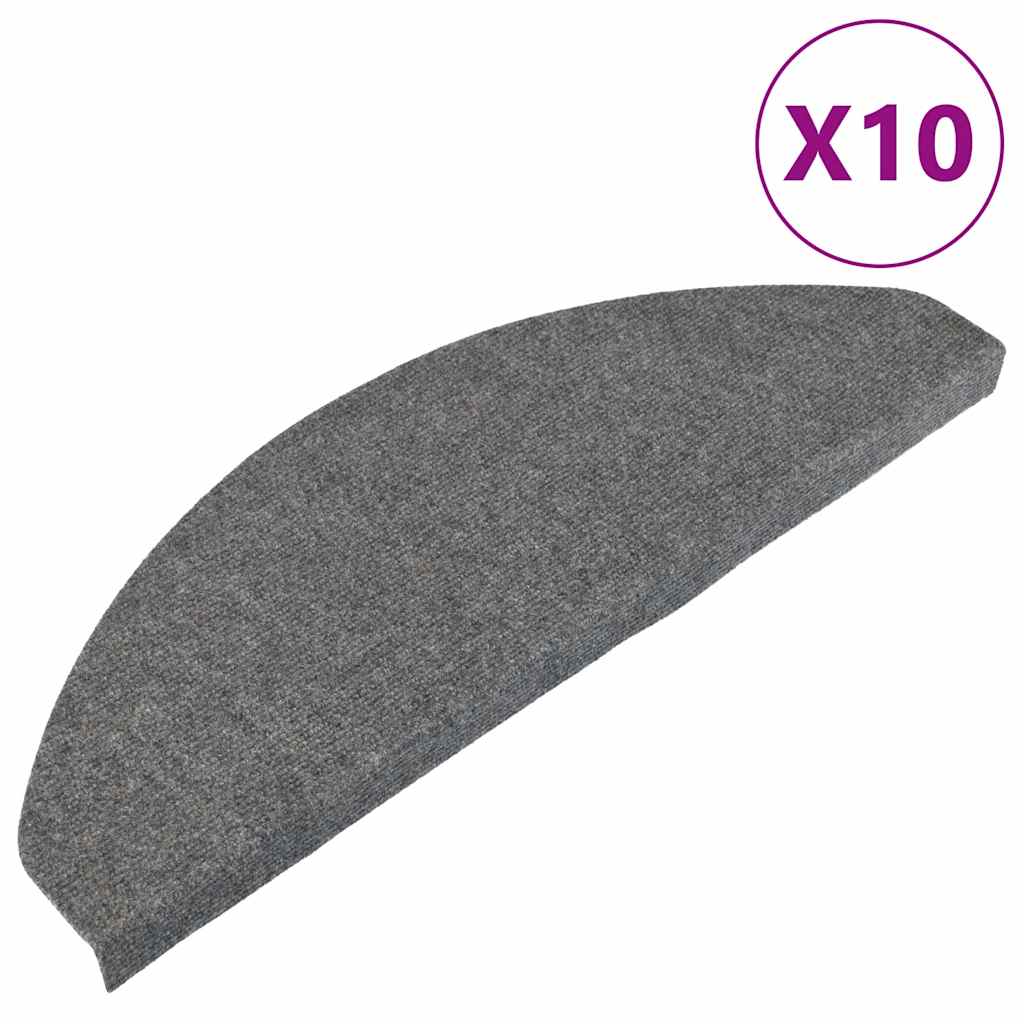 Vidaxl Stair Mats Self -fast 10 ST 65x22,5x3,5 cm grå