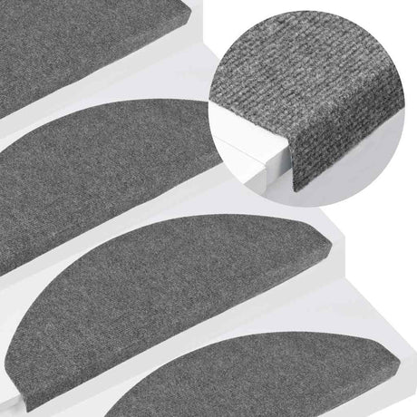 Vidaxl Stair Mats Self -fast 10 ST 65x22,5x3,5 cm grå