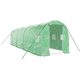 Vidaxl Garden Greenhouse med stålramme 16 m² 8x2x2 m grøn