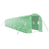 Vidaxl Garden Greenhouse med stålramme 24 m² 12x2x2 m grøn